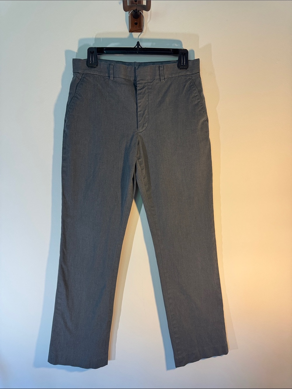 Express Men's Gray Straight Trousers